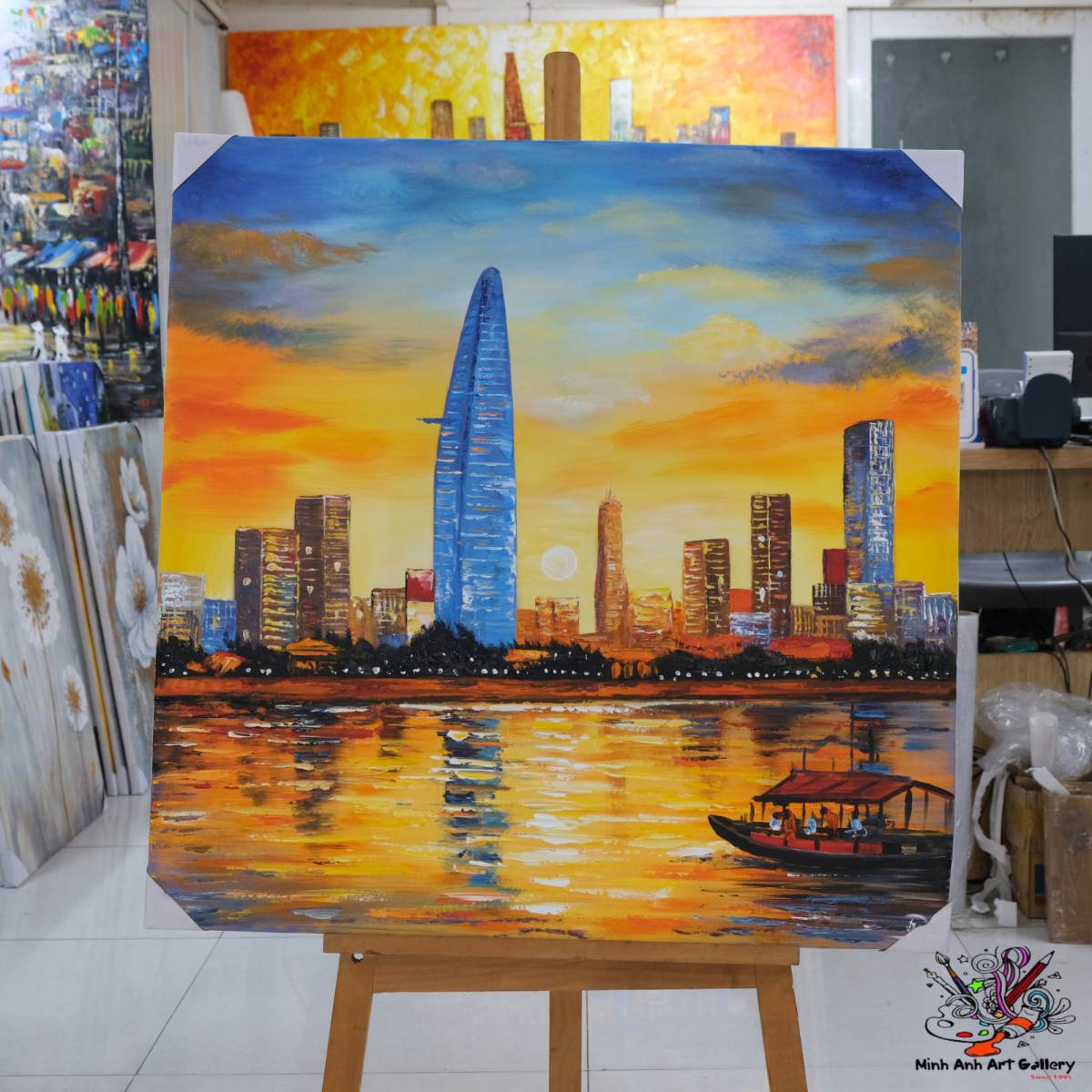 Ho chi minh city sai gon painting