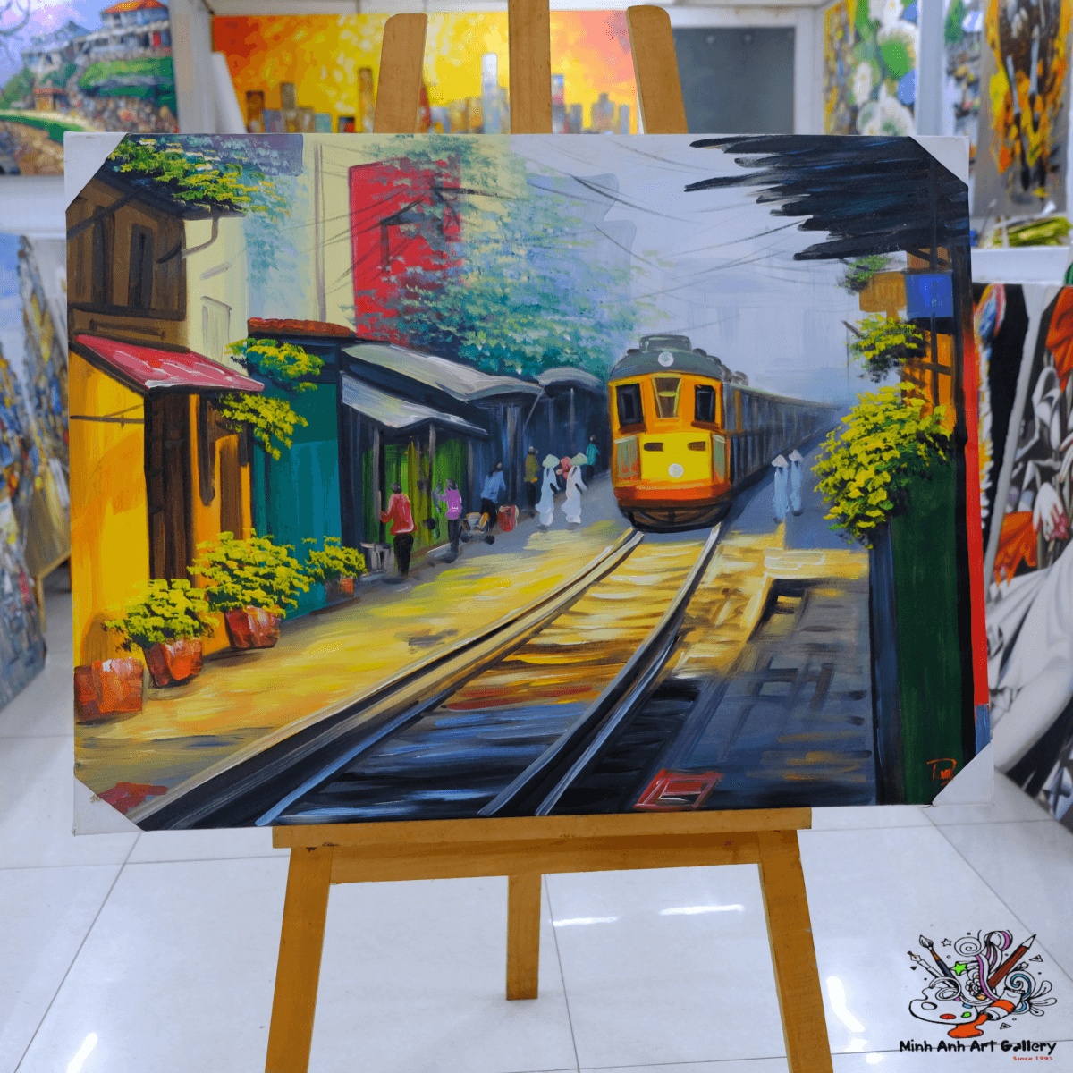 Vietnam city landscape painting