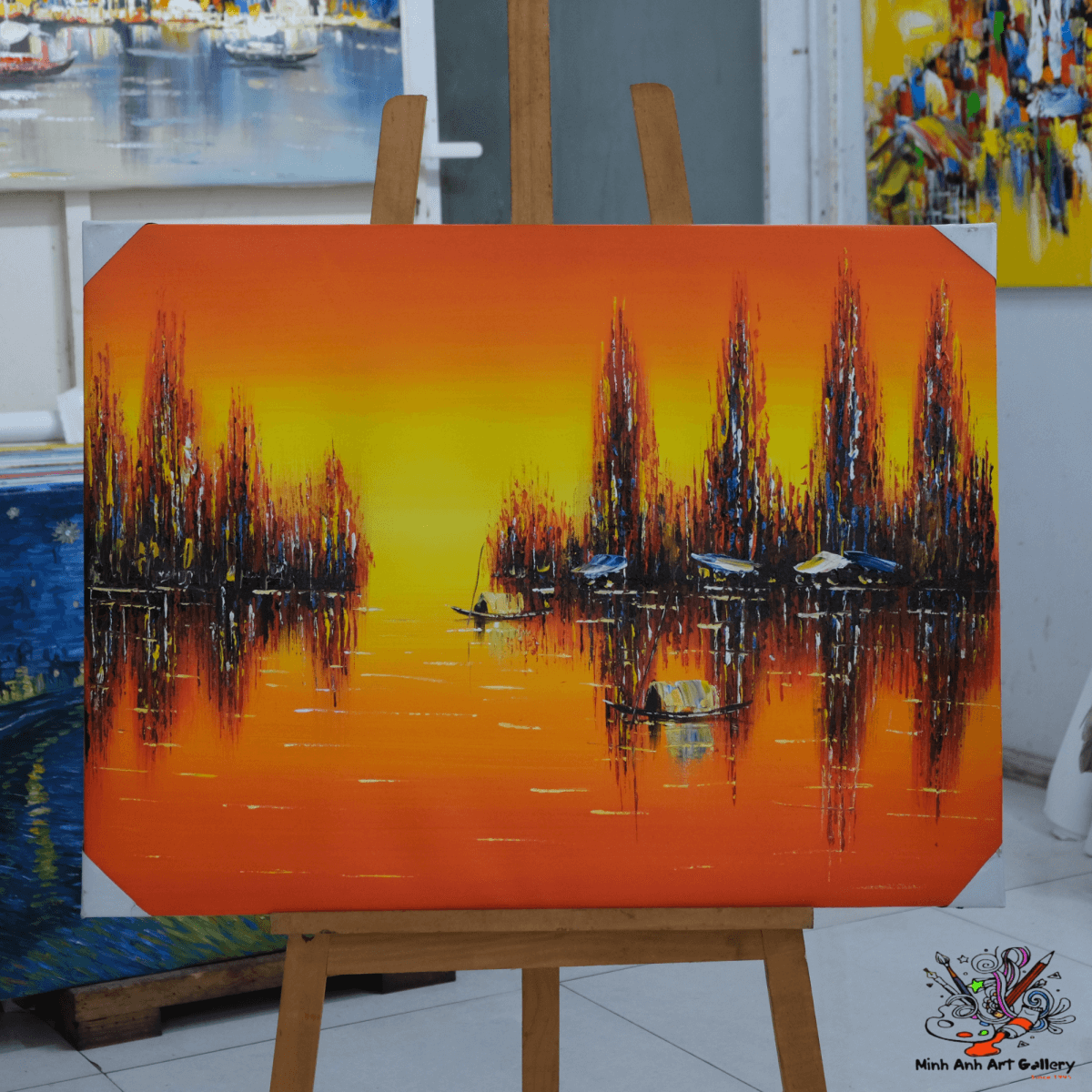 Vietnam city landscape painting