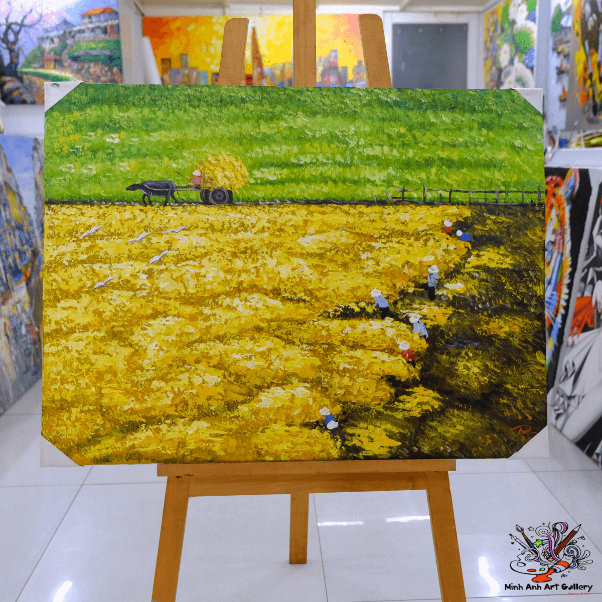 Vietnam rice field painting