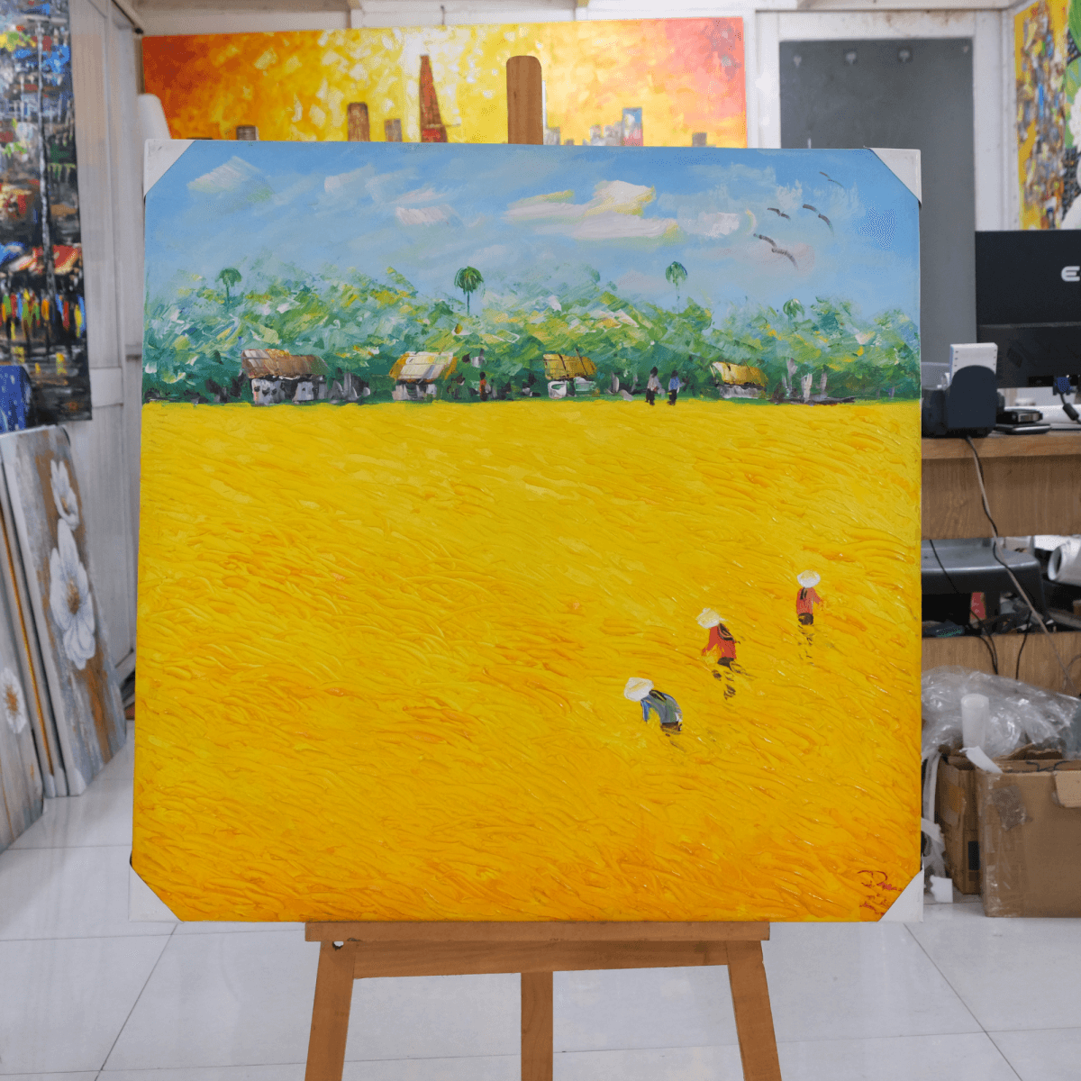 Vietnam rice field painting