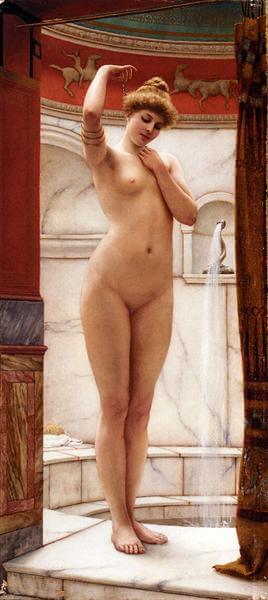 A Pompeian Bath - John William Godward
