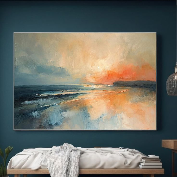 Abstract seascape painting