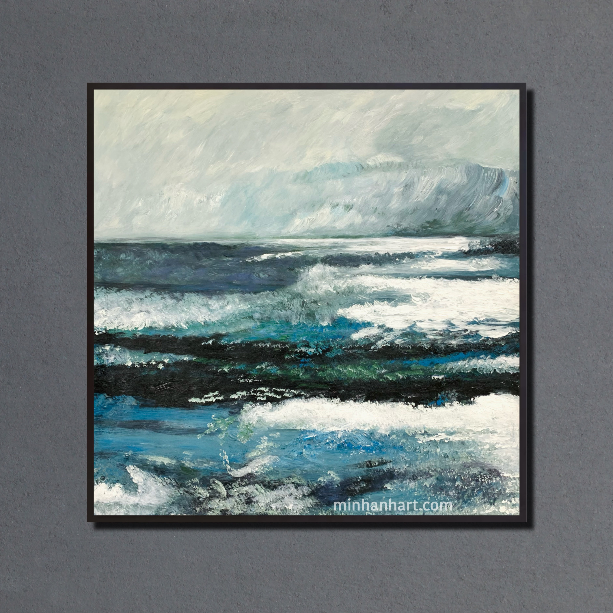 Abstract seascape painting