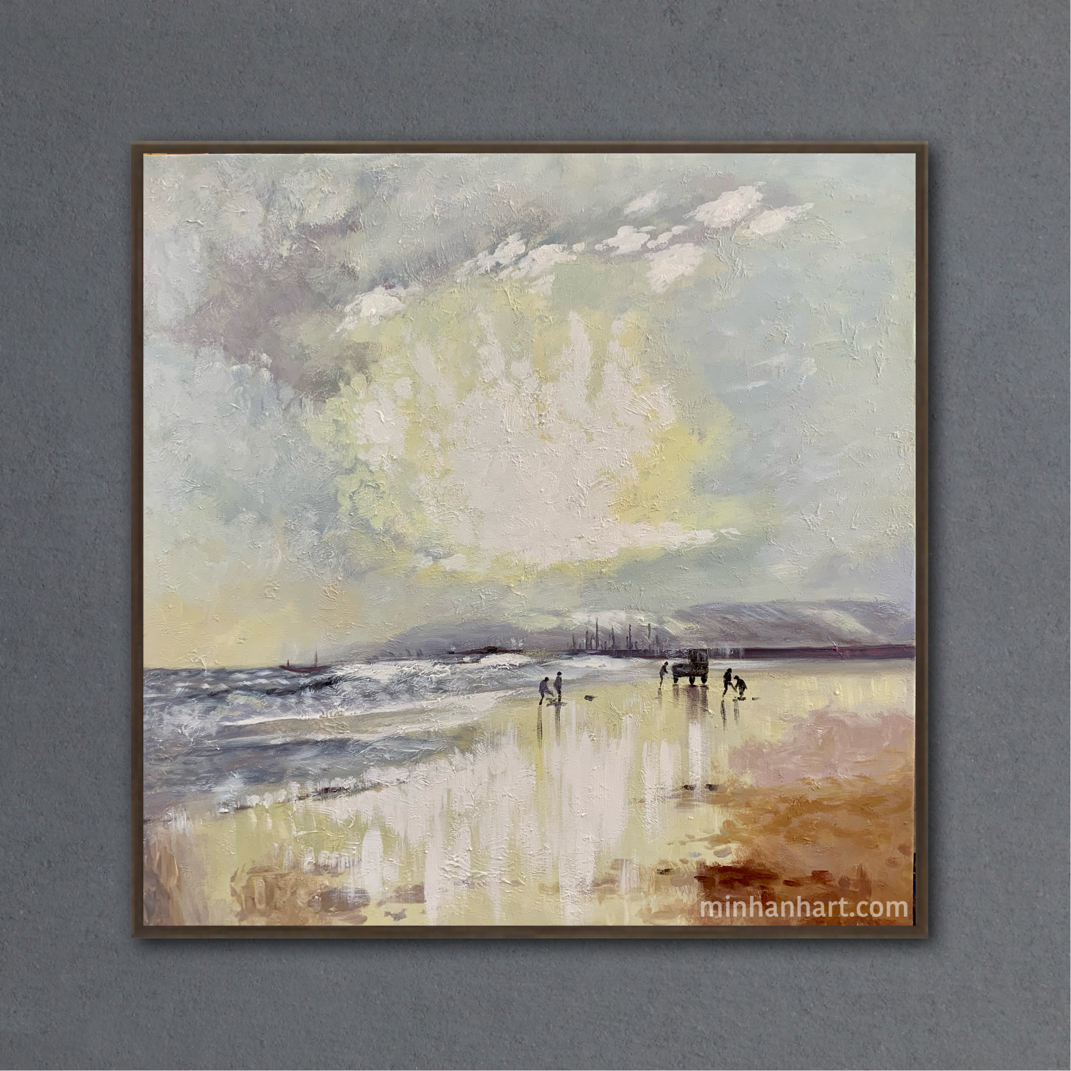 Abstract seascape painting