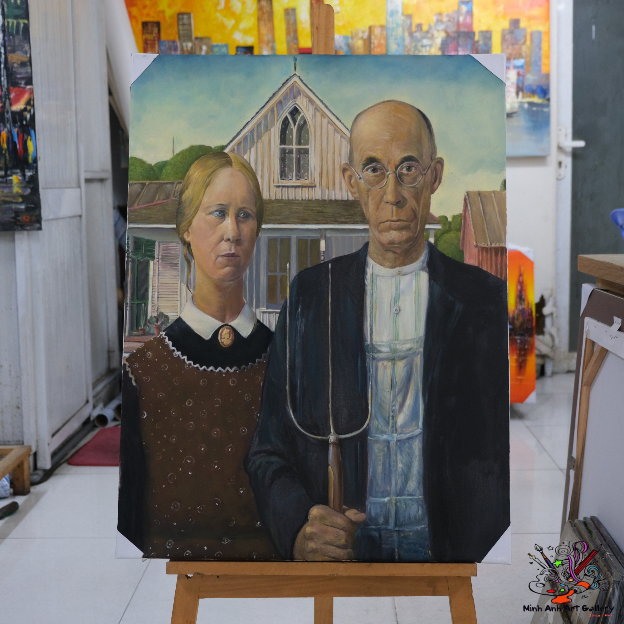 American Gothic by Grant Wood