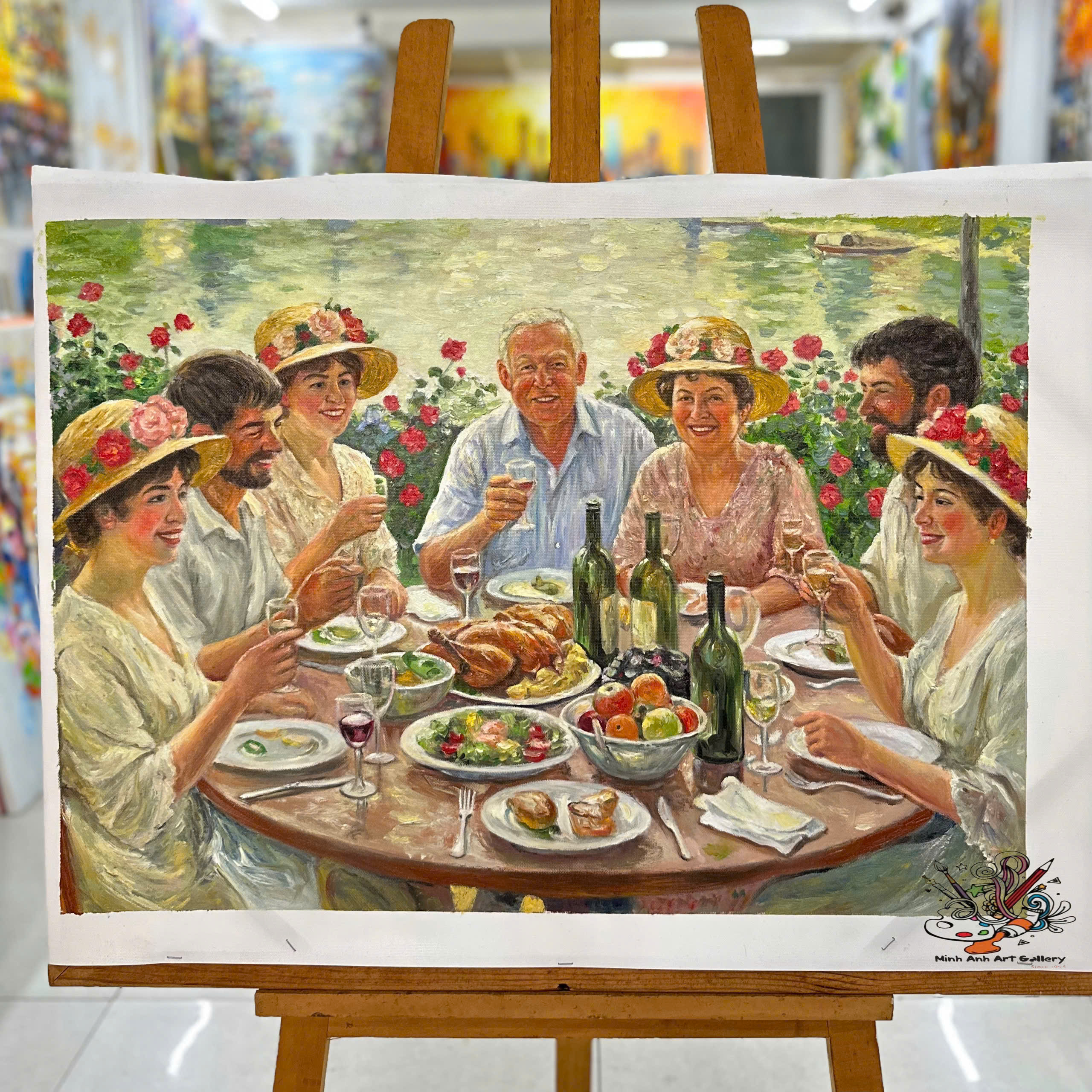 An artistic Portrait in the style of Pierre - Auguste Renoir