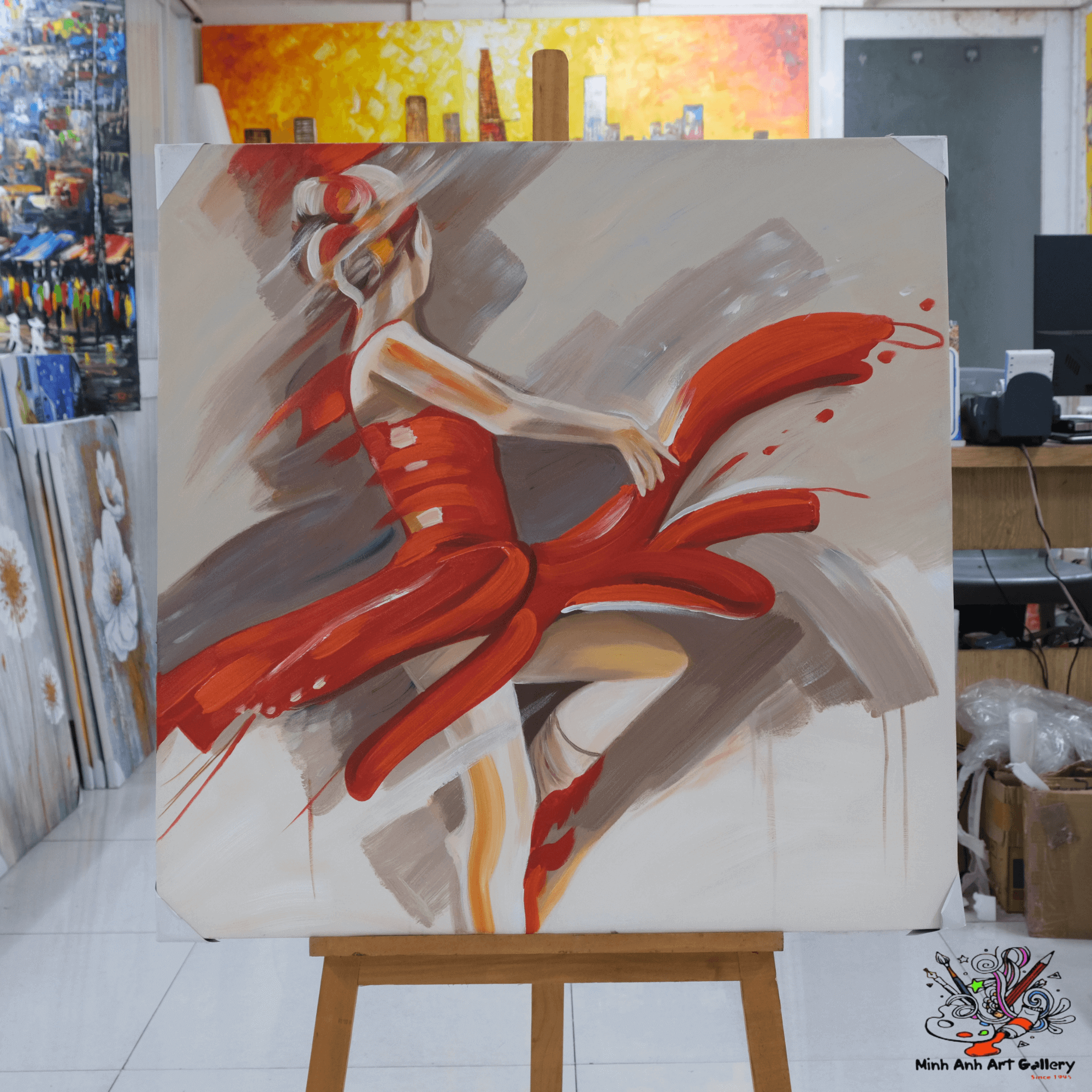 Ballet dancer painting