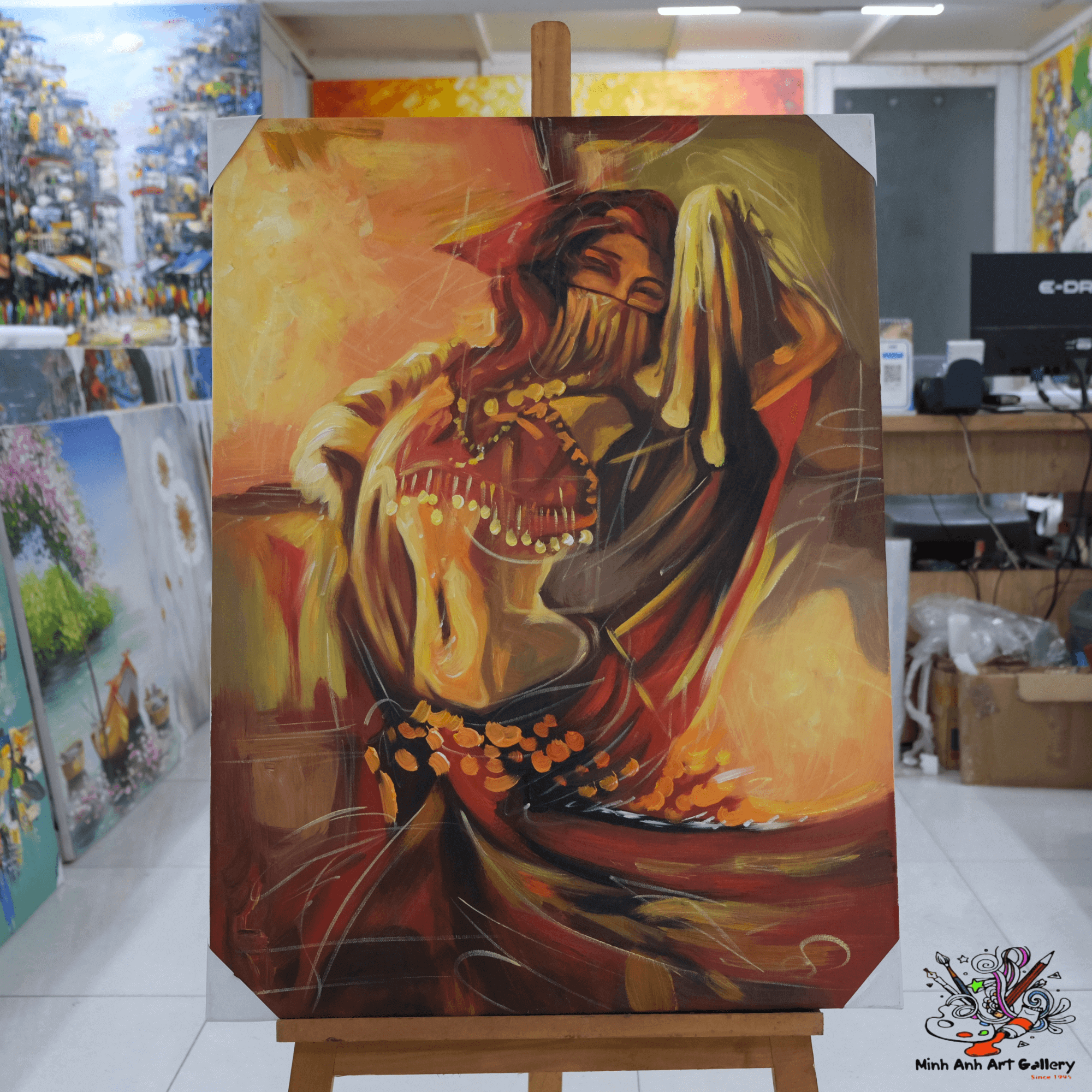 Belly dancer painting