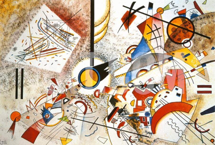 Bức tranh Aquarelle nhộn nhịp của Kandinsky