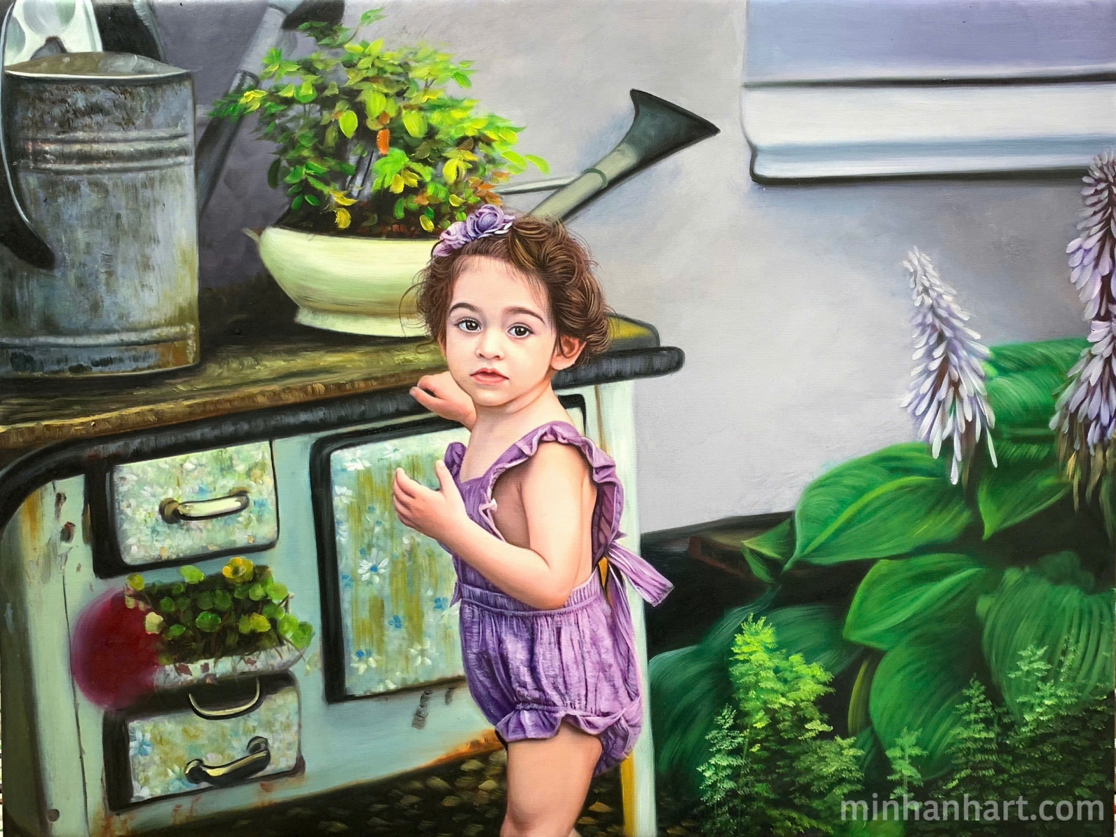 Children Portrait Painting – A Gentle Celebration of Innocence and Growth