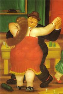 Couple Dancing - Botero