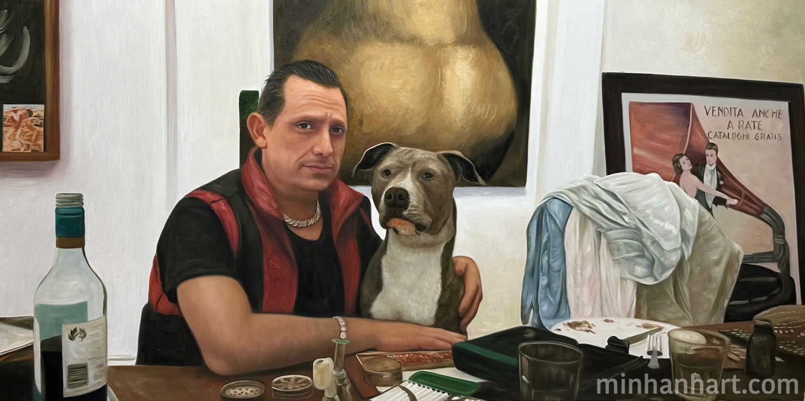 Custom Portrait with Dog – A Raw, Intimate Glimpse into Bond and Identity