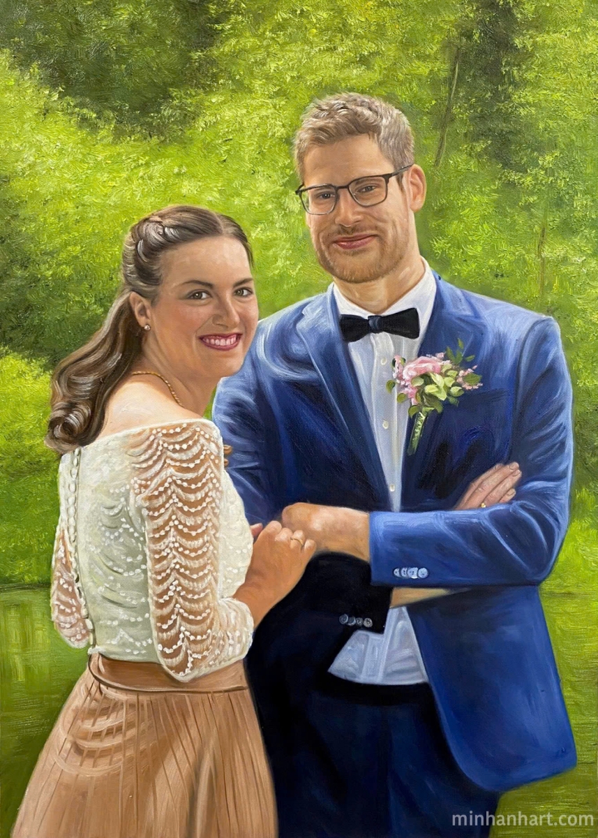 Custom Wedding Portraits for Modern Couples: Honoring Individual Style Through Art