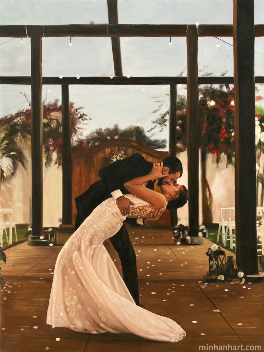 Dance-Floor Romance: Turning Your First Dance into a Custom Wedding Painting