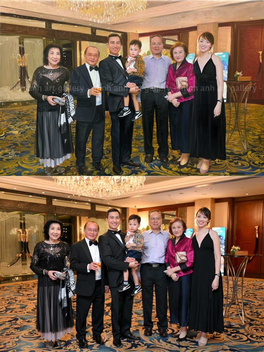 Family Group Portrait – Celebrating Precious Moments in Timeless Art