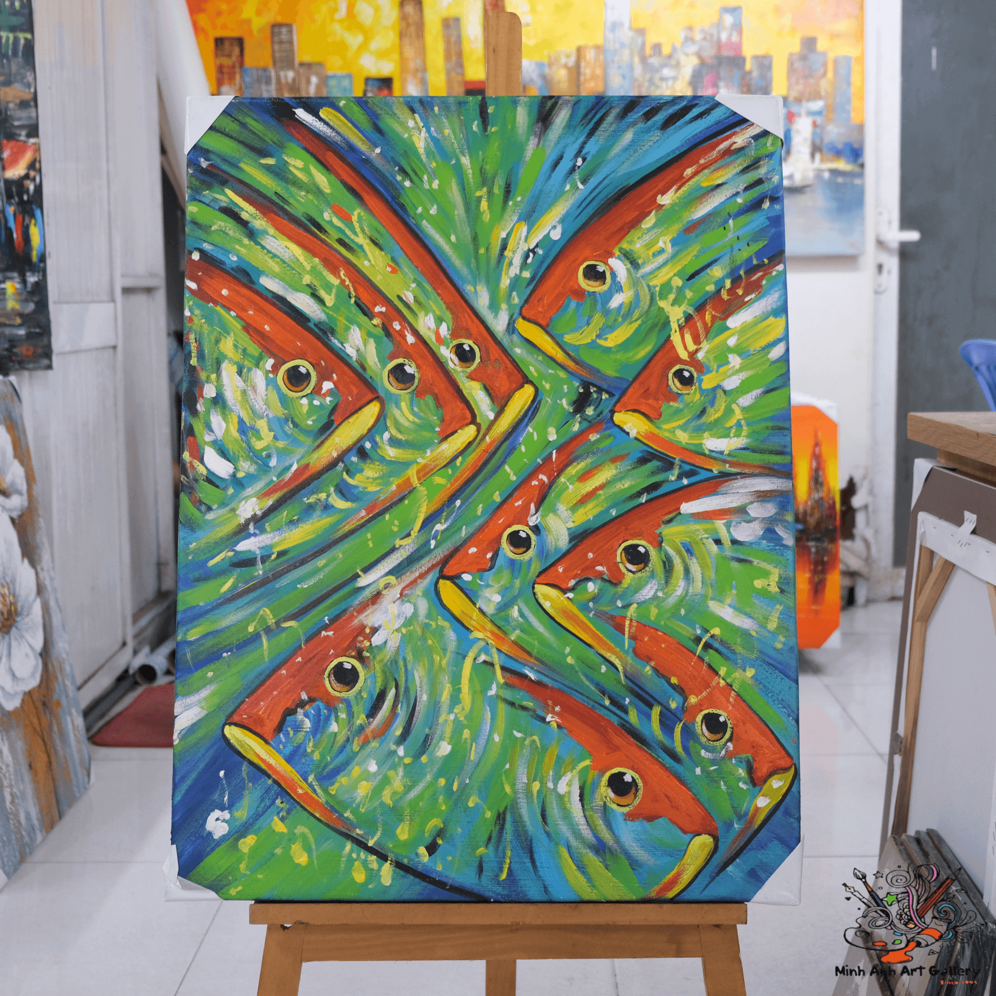 Fishes painting
