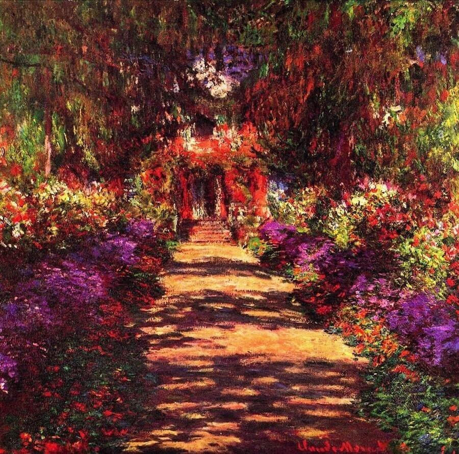 Garden Path at Giverny - Monet
