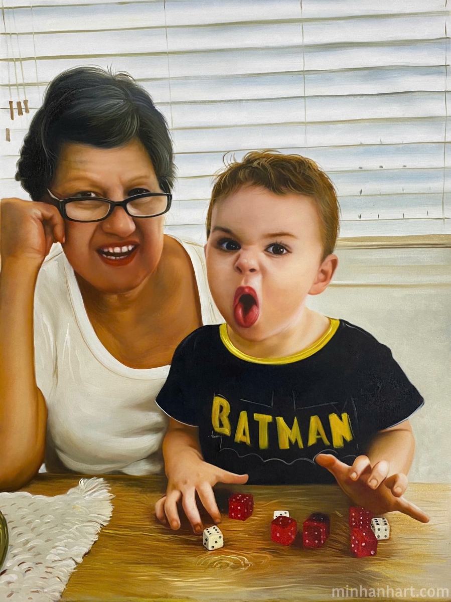 Grandparent & Child Portrait – A Lively Celebration of Love and Laughter