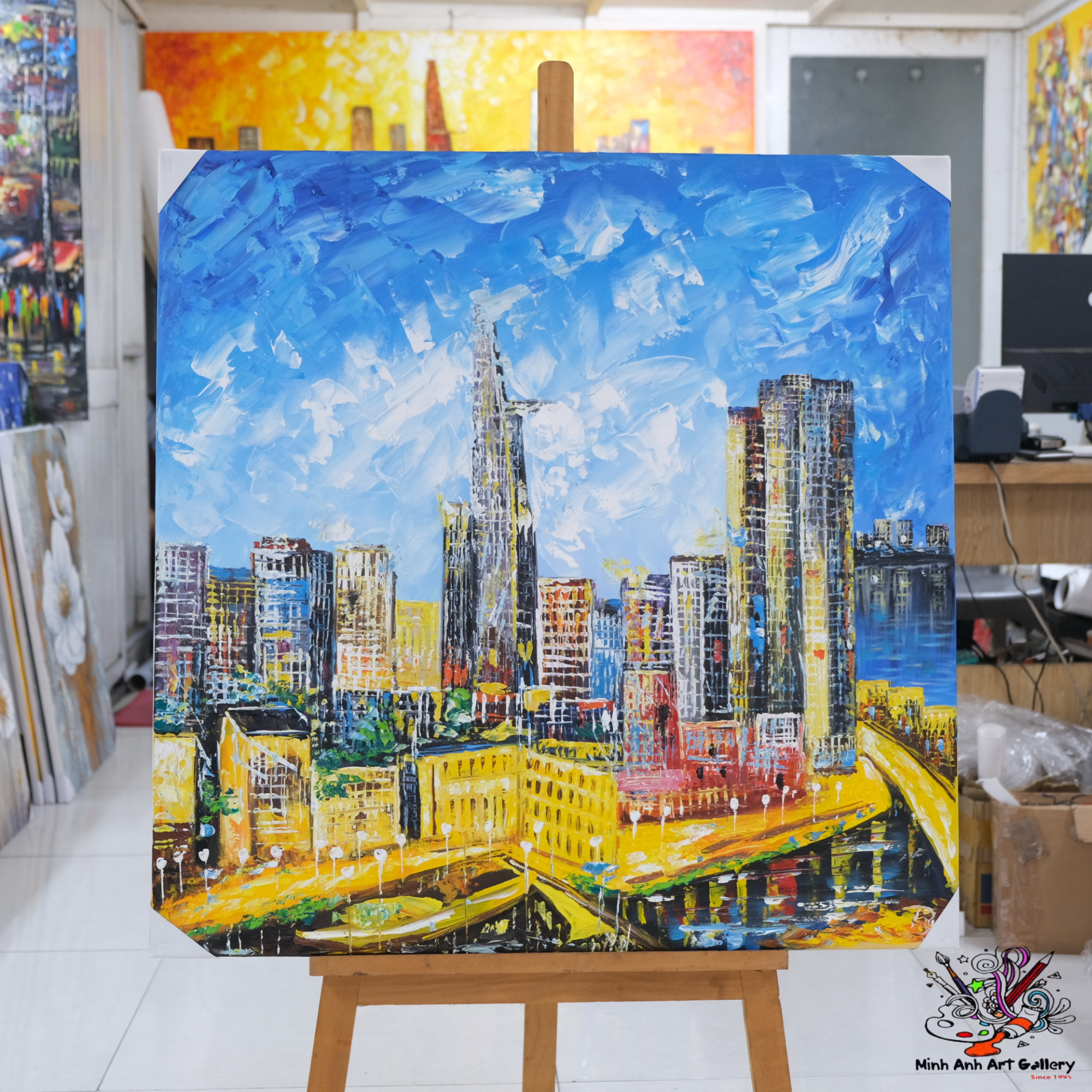 Ho chi minh city sai gon painting