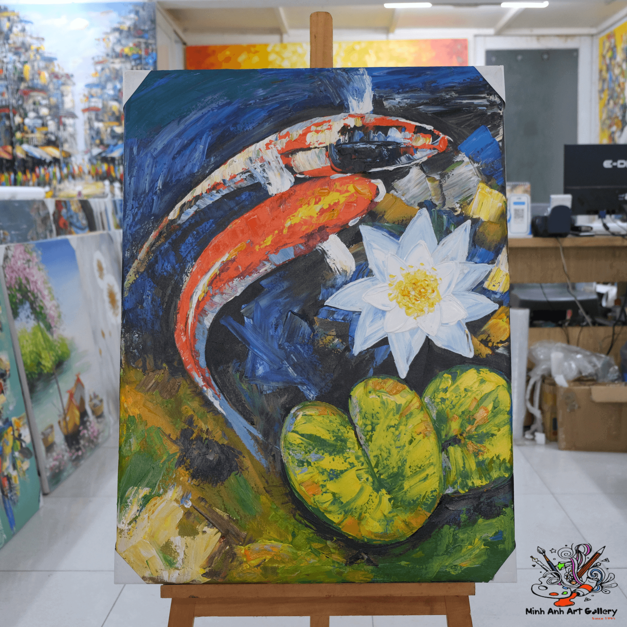 koi fish painting