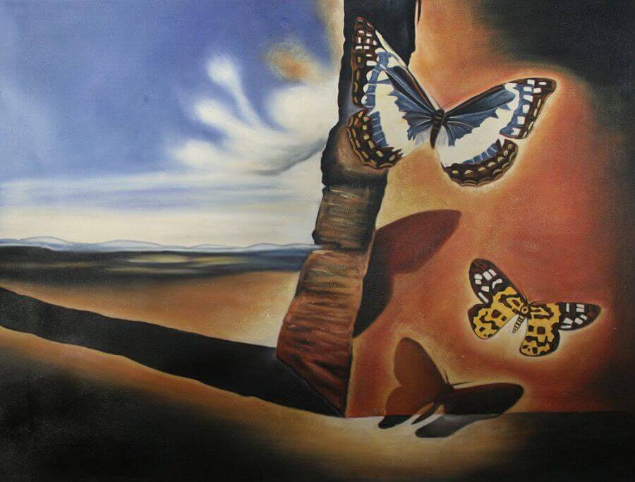 Landscape with Butterflies - Dali
