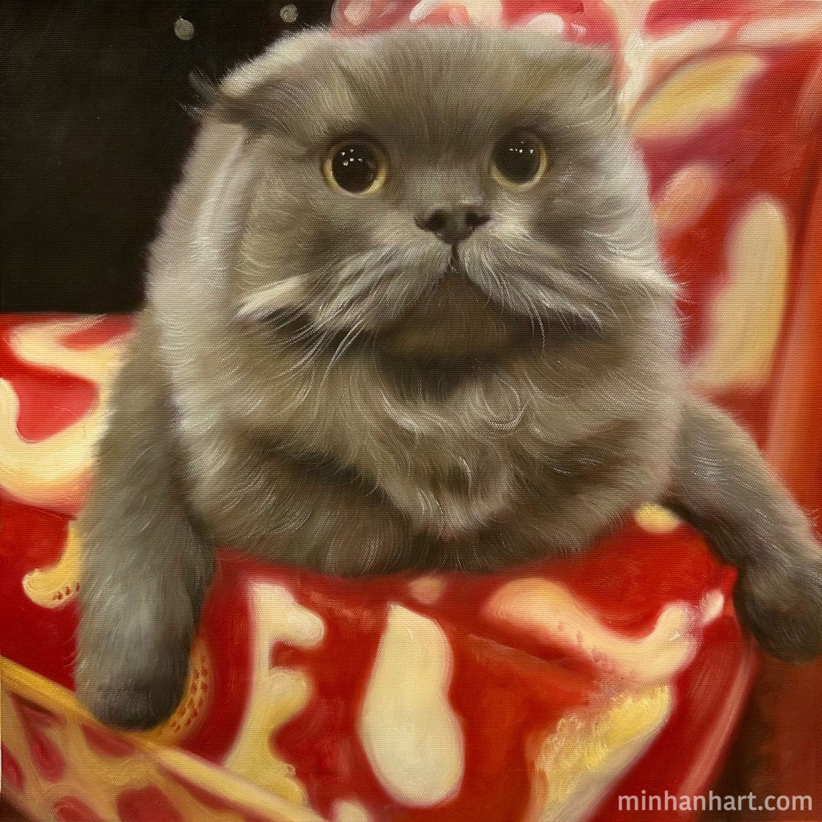 Majestic Calm – The Grey Cat Portrait of Soft Elegance