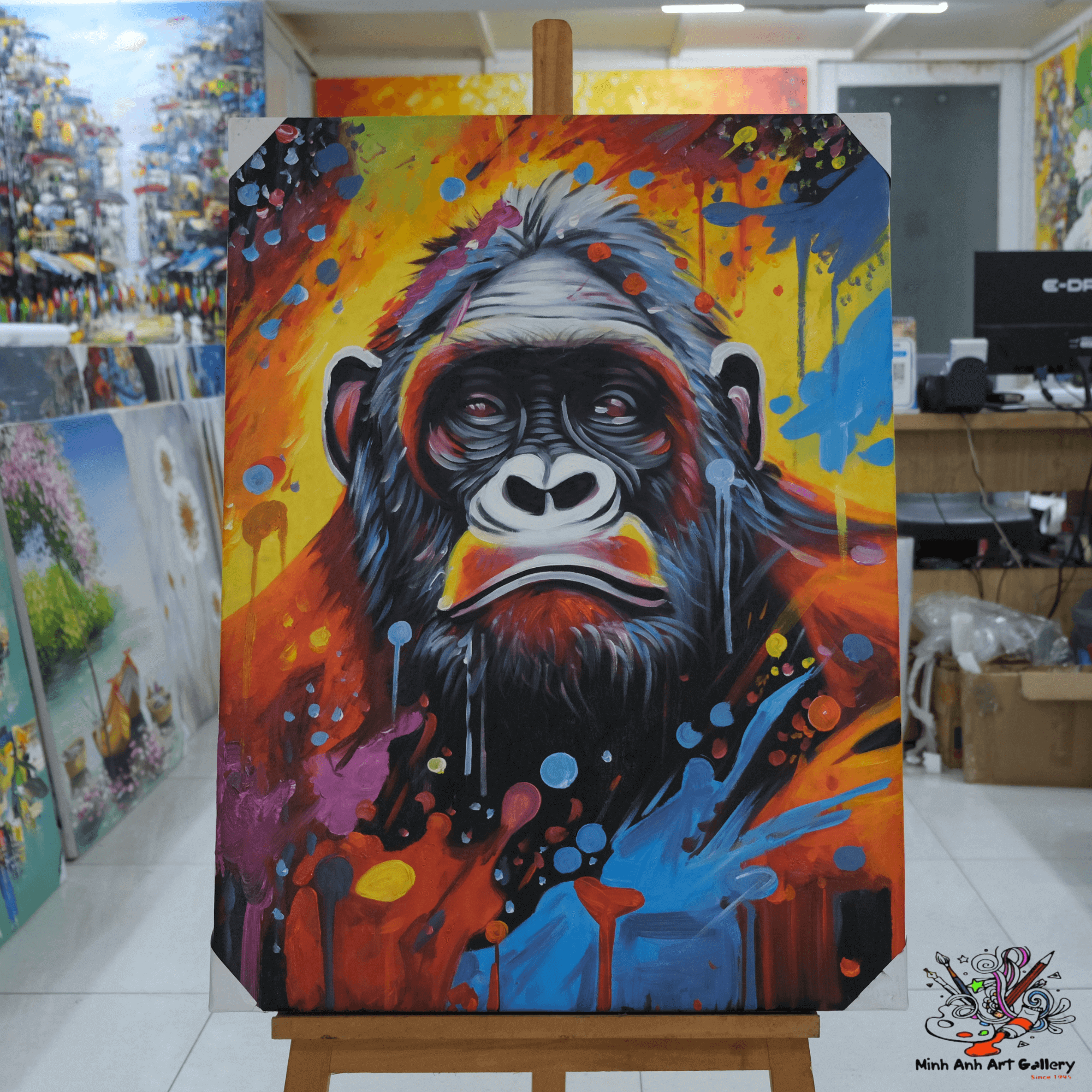monkey painting