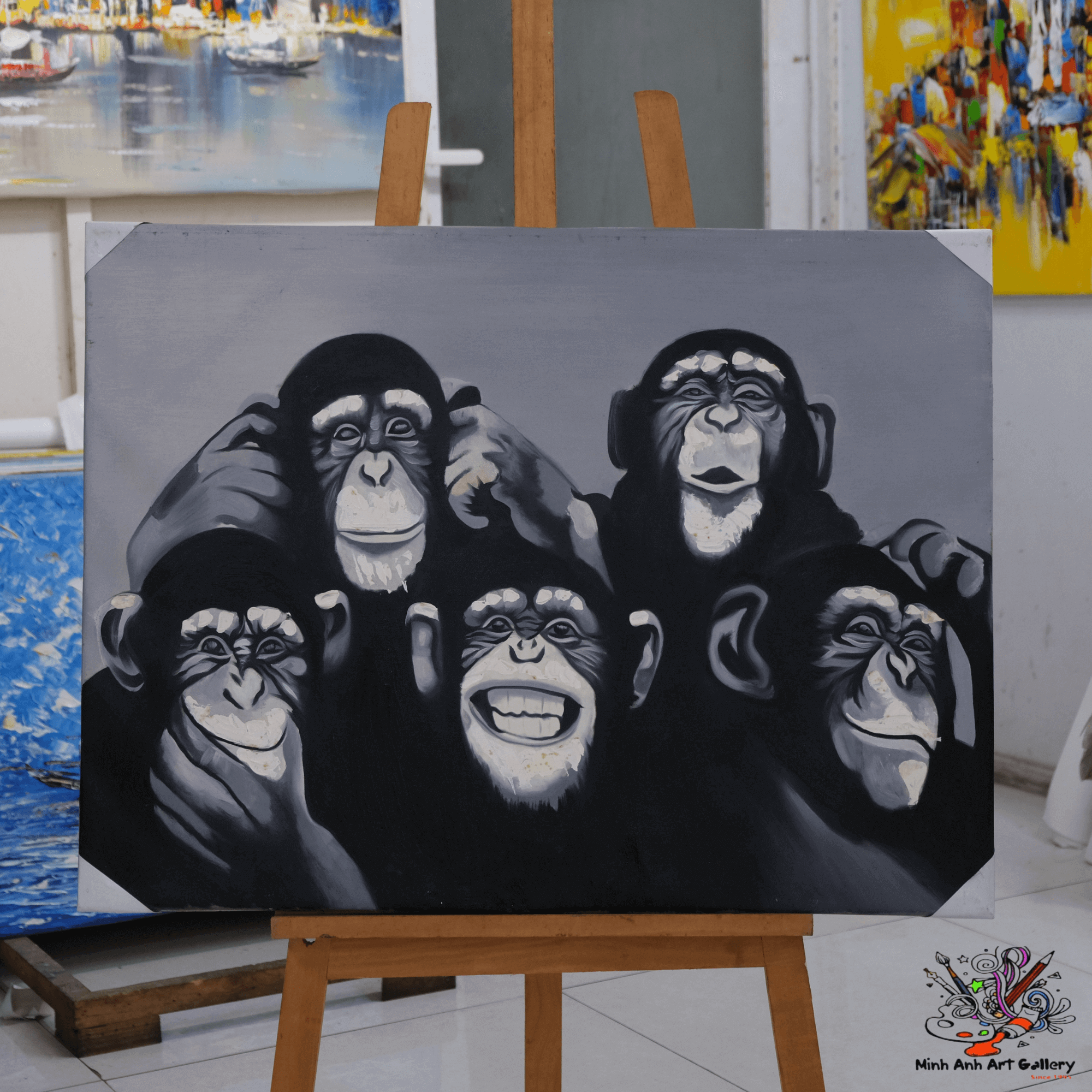 monkey painting