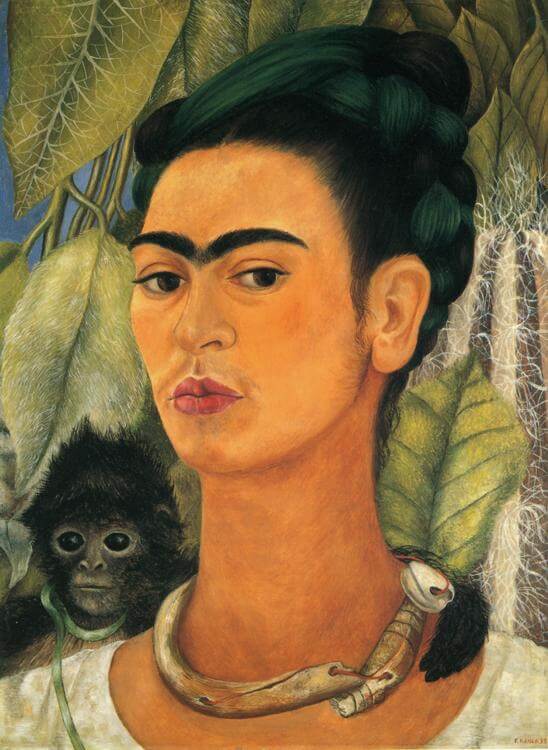 Portrait with Chango - frida kahlo