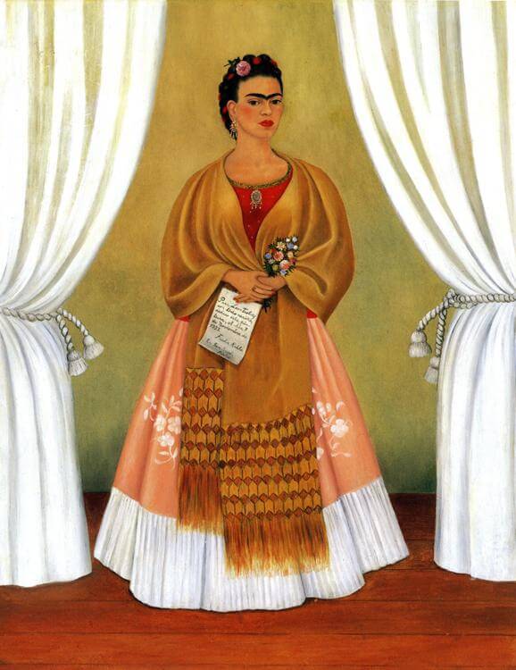 Self portrait dedicated to Leon Trotsky - frida kahlo