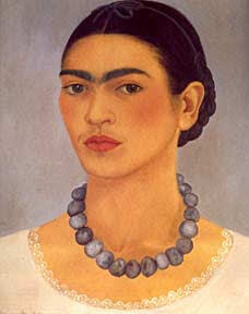 Self Portrait With Necklace - Frida Kahlo