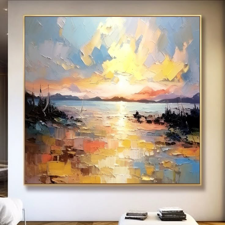 Sunset Seascape Abstract painting