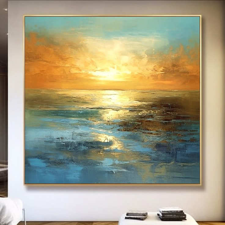 Sunset Seascape Abstract painting