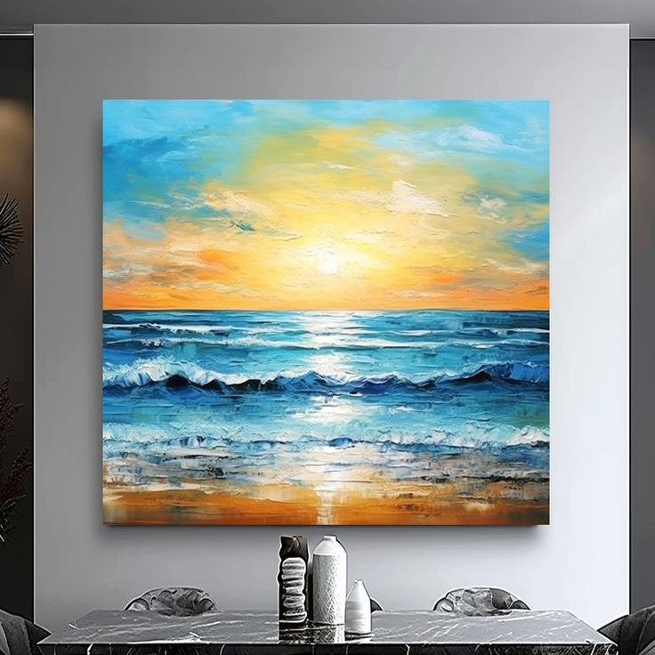 Sunset Seascape Abstract painting