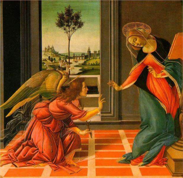 The cestello annunciation1 - Botticelli