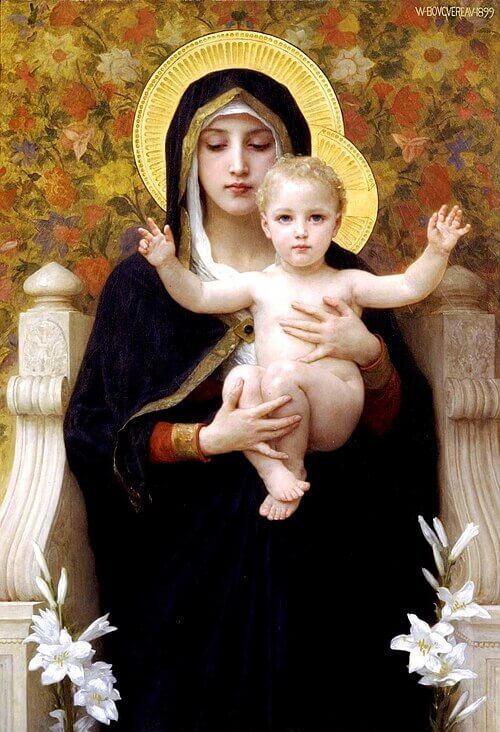 The Virgin of the Lilies - William Adolphe Bouguereau