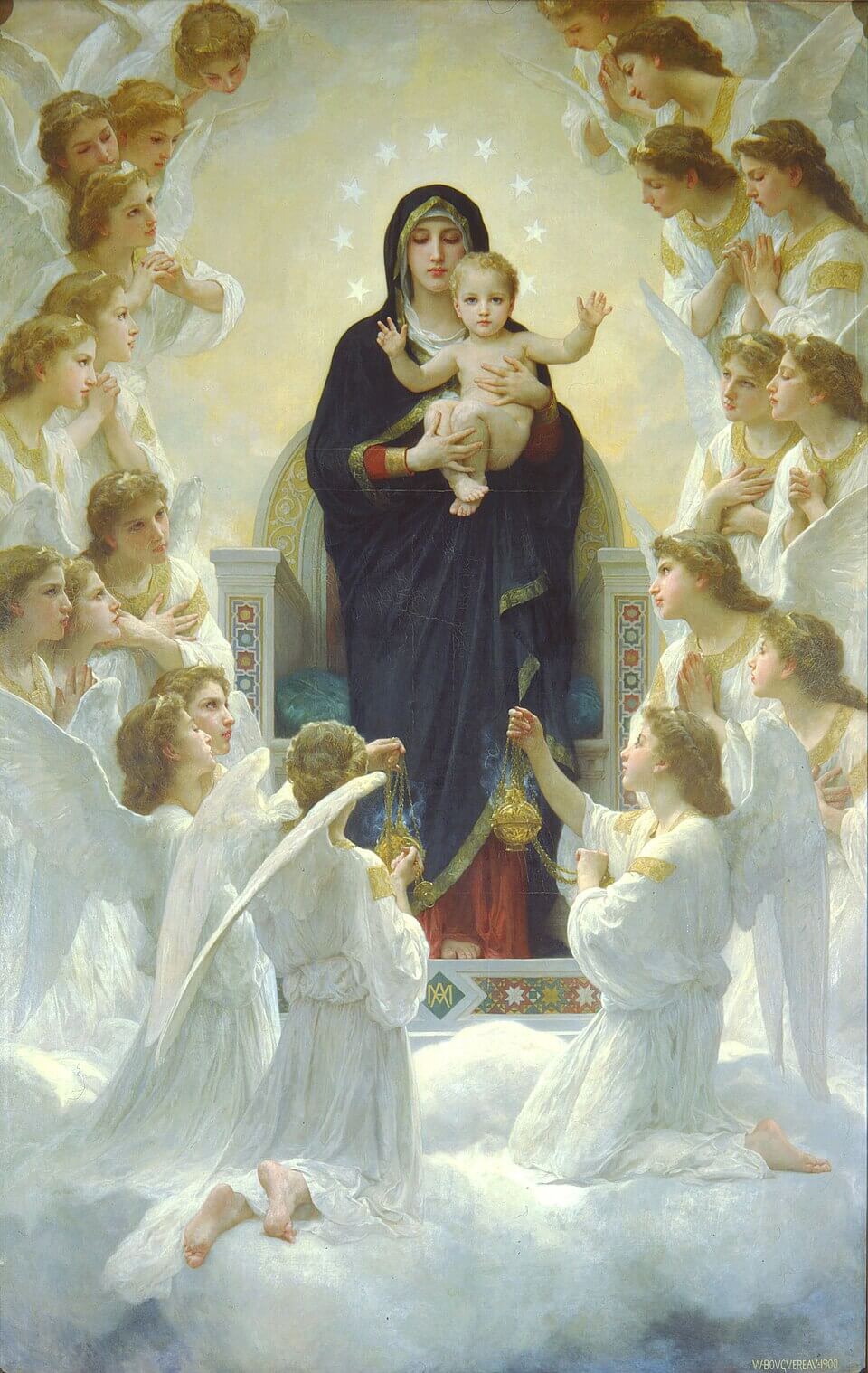 The Virgin With Angels - William Adolphe Bouguereau