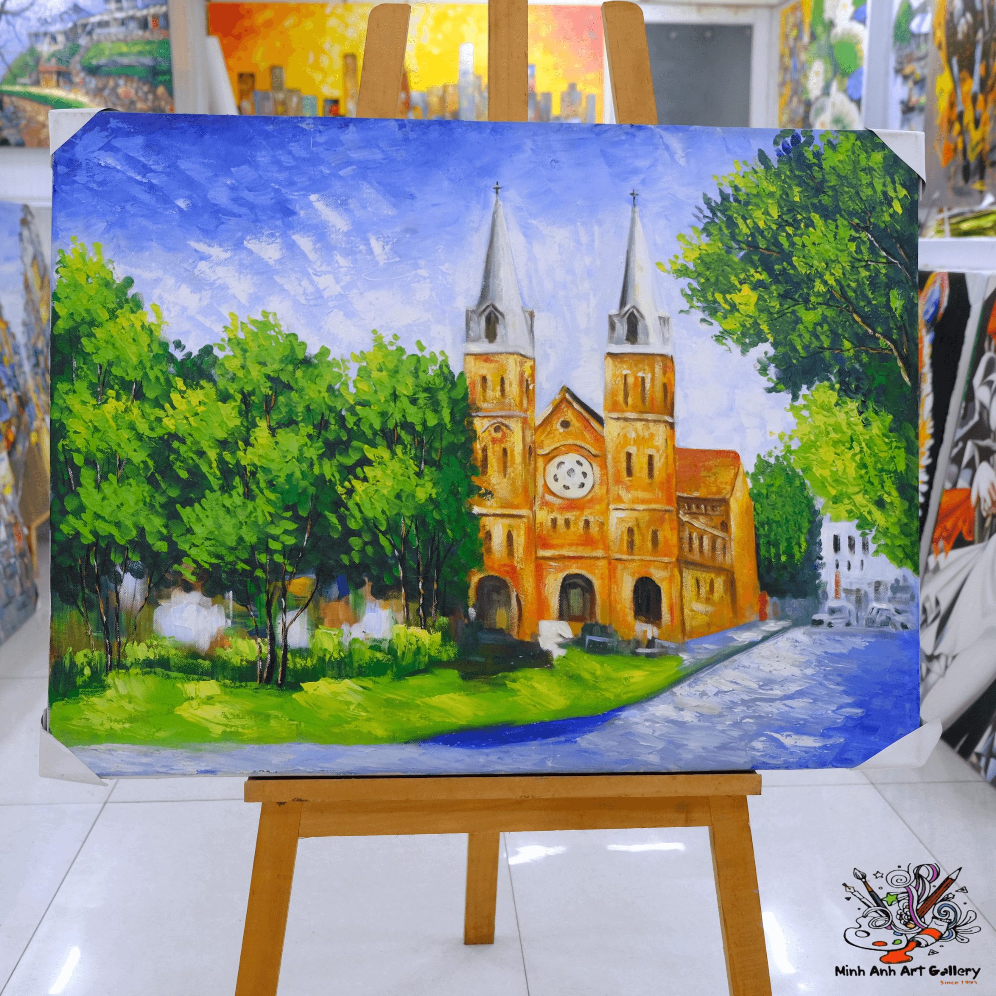 Vietnam city landscape painting