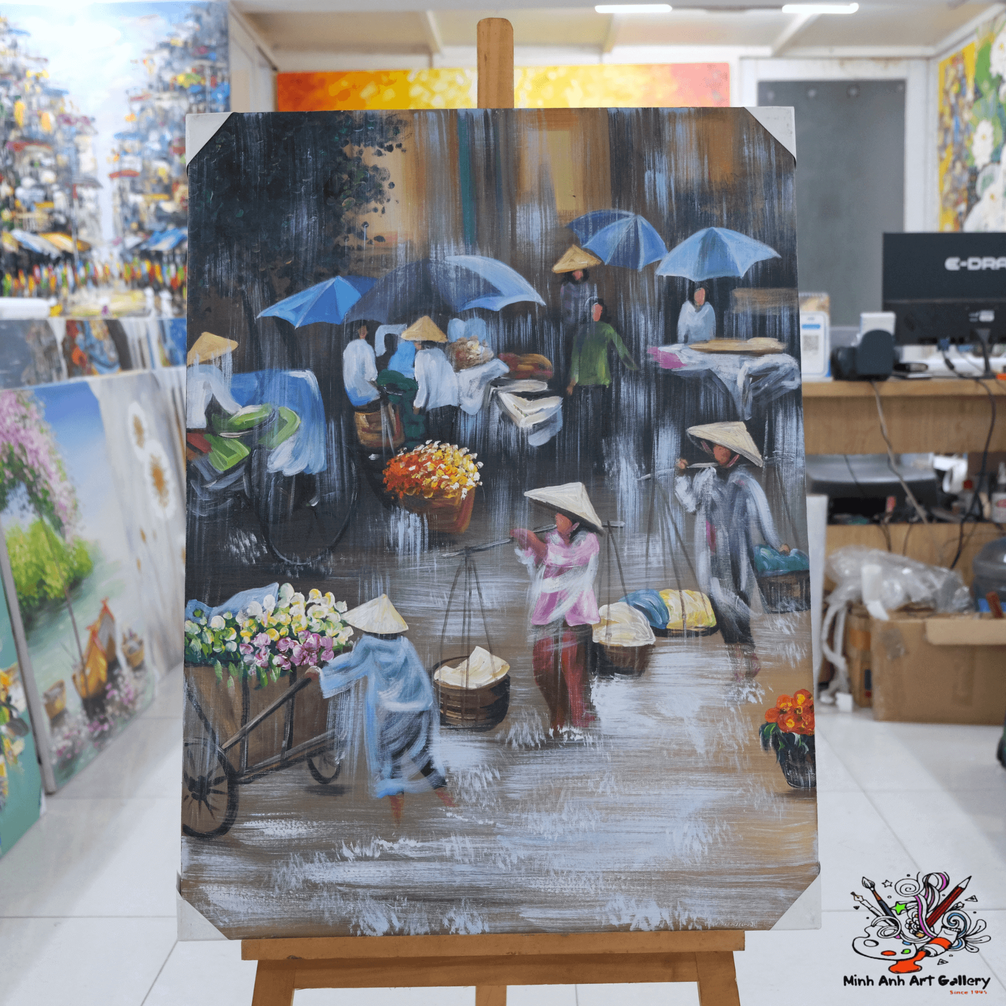 Vietnam city landscape painting