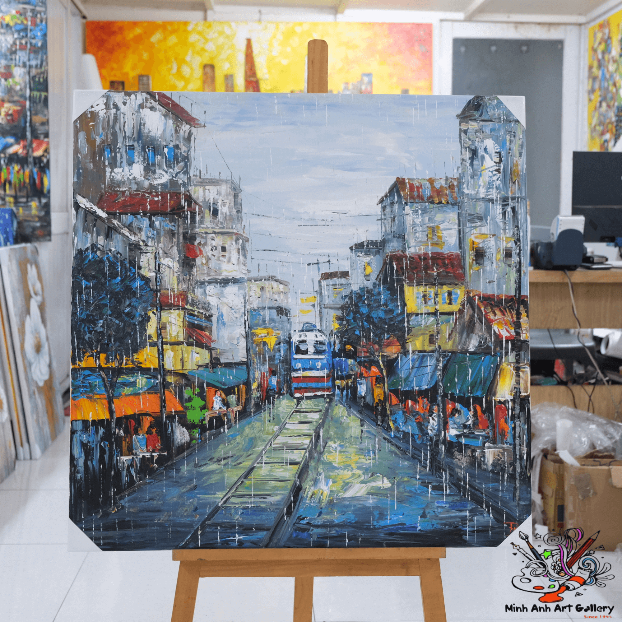 Vietnam city landscape painting
