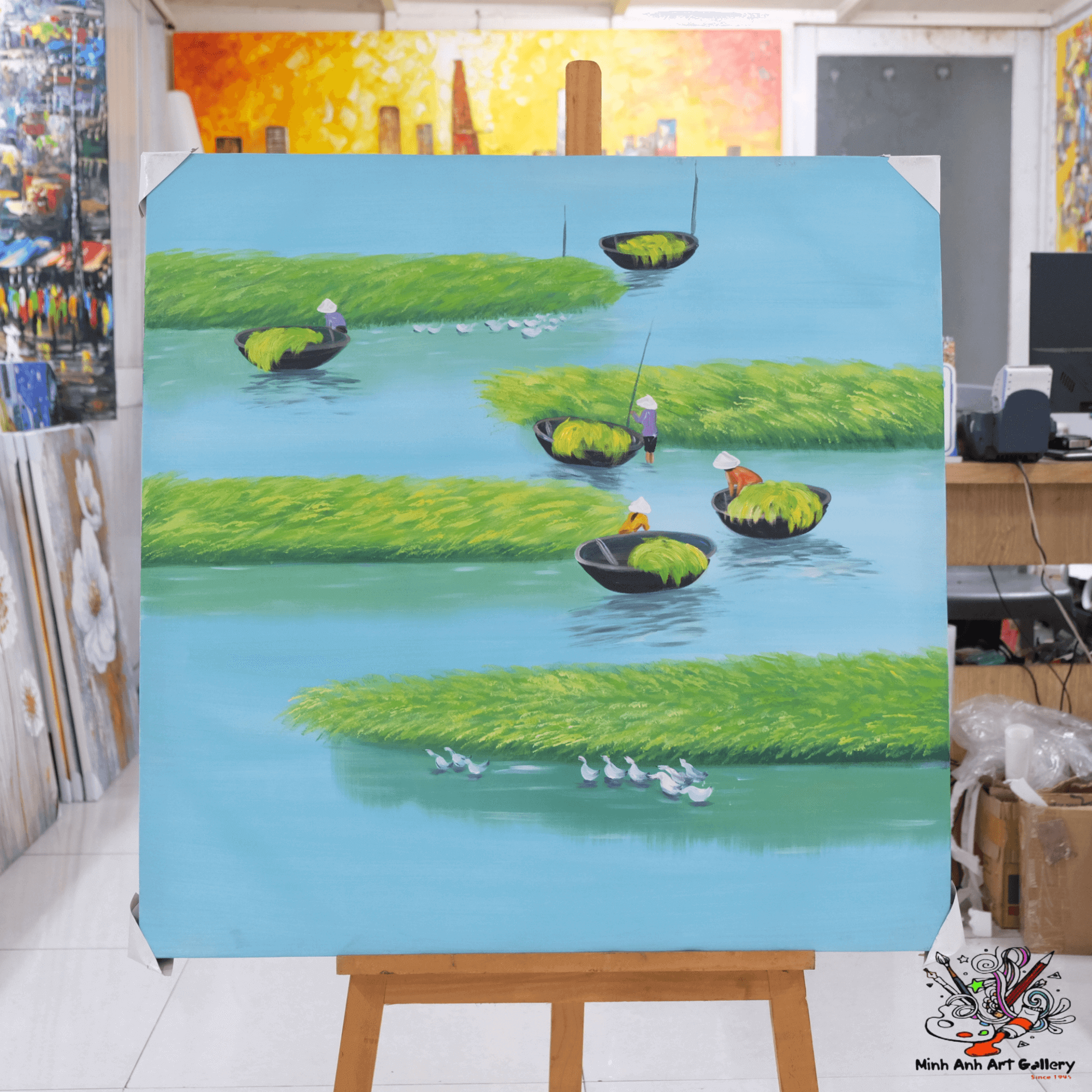 Vietnam rice field painting