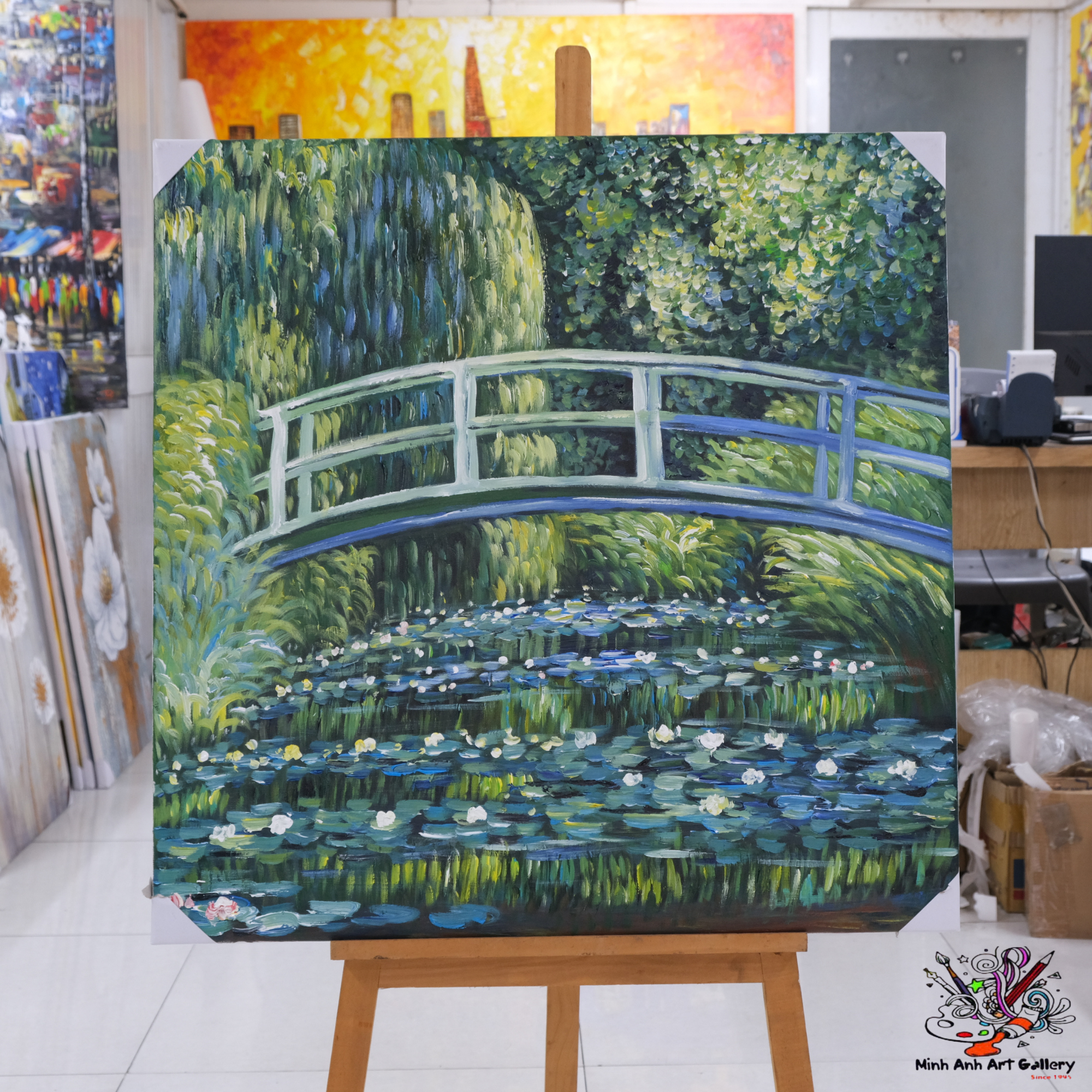 Water Lilies and Japanese Bridge by Claude Monet