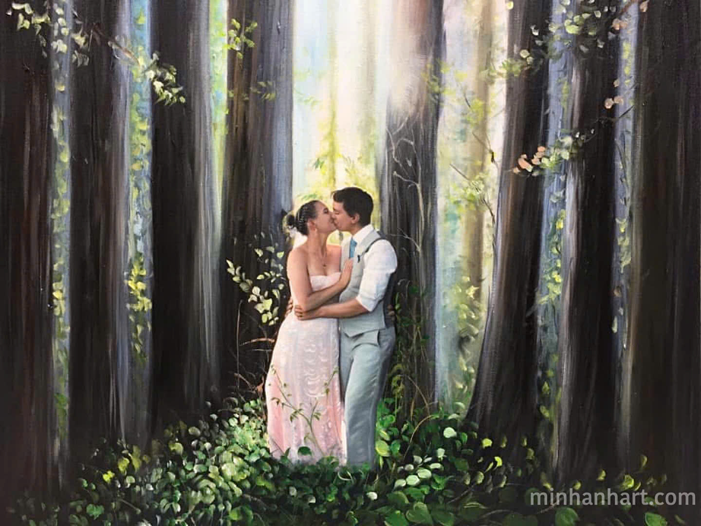 Whispers of the Forest: Custom Wedding Portraits Inspired by Nature