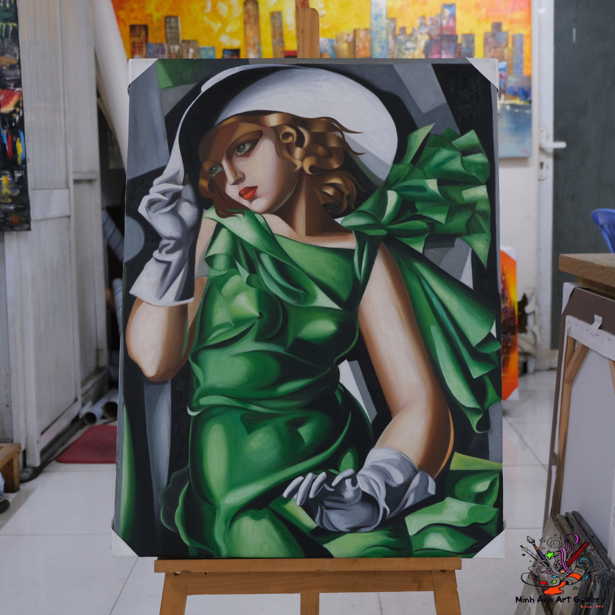 Young Lady with Gloves by Tamara de Lempicka