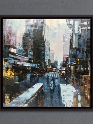Abstract city painting