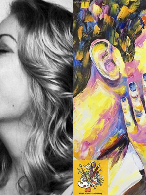 Abstract Couple Portrait – Expressive Love in Bold Colors