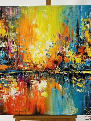 Abstract Rainbow painting