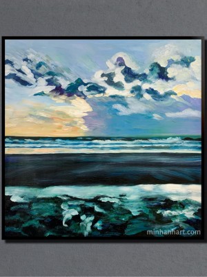 Abstract seascape painting