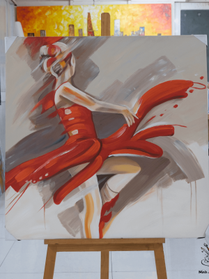 Ballet dancer painting